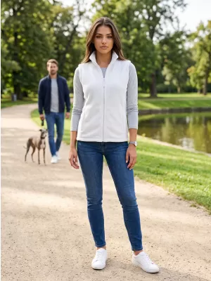 Unisex telovnik iz flisa ALTISPORT NoPrint NP/ALU815 BELA