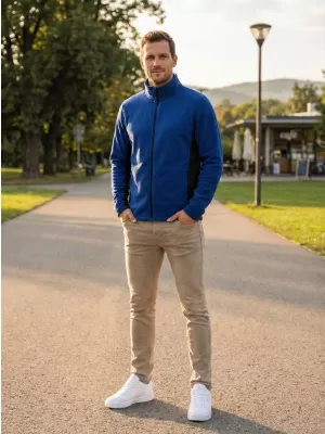 Moški pulover iz flisa ALTISPORT NoPrint NP/ALM725 KRALJEVSKO MODRA