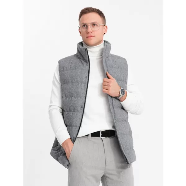  Telovnik OMBRE OM-JAVJ-0200 SIVA MELANGE 
