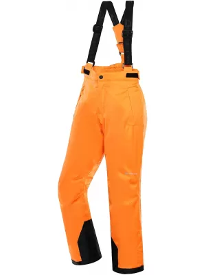 Otroške smučarske hlače ALPINE PRO EDESO KPAD361 NEON ORANŽNA