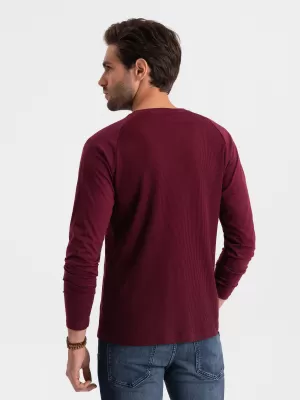 Srajca OMBRE OM-LSCL-0109 MAROON