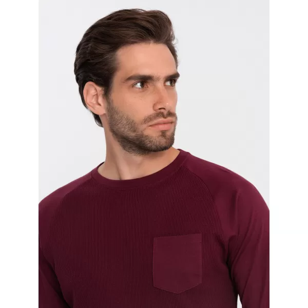  Srajca OMBRE OM-LSCL-0109 MAROON 