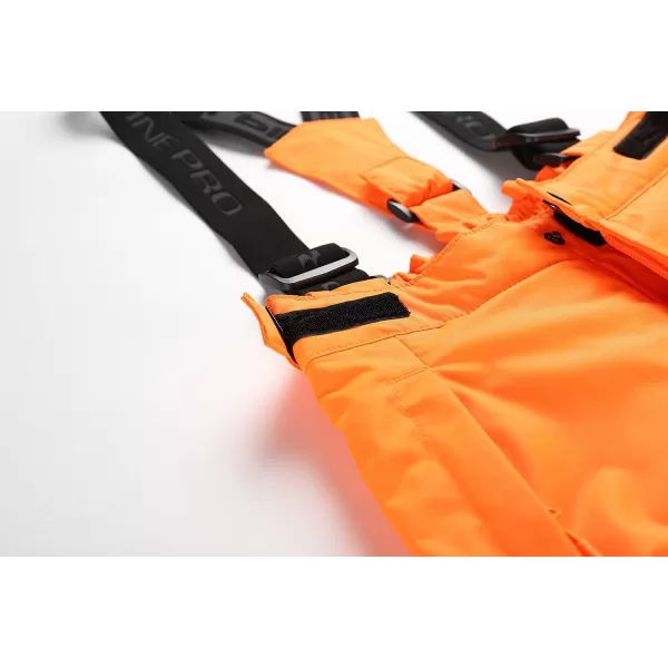  Otroške smučarske hlače ALPINE PRO EDESO KPAD361 NEON ORANŽNA 