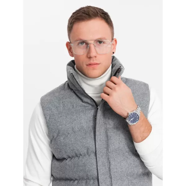  Telovnik OMBRE OM-JAVJ-0200 SIVA MELANGE 