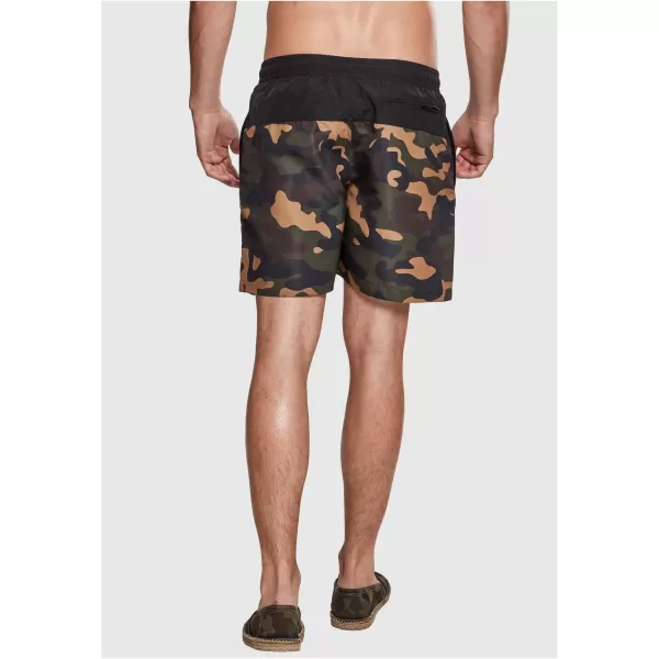  Kratke hlače URBAN CLASSICS TB1026 ČRNI/LESNI CAMO 
