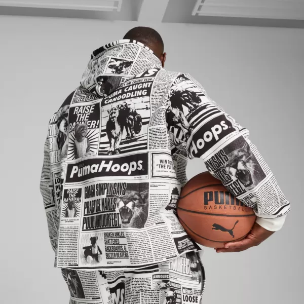  Moški pulover PUMA MEDIA DAY HOODIE ČRNA 