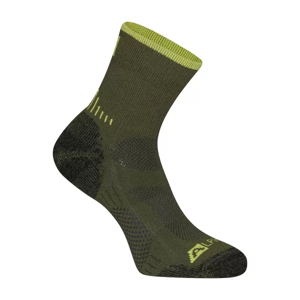  Merino volna protibakterijske nogavice ALPINE PRO KEROWE USCC096 ZELENO 