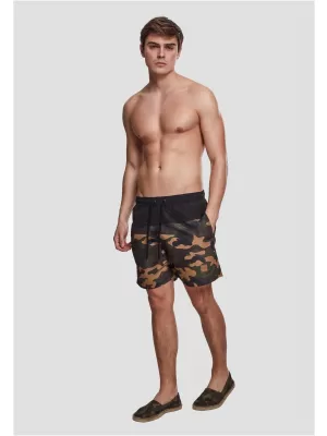 Kratke hlače URBAN CLASSICS TB1026 ČRNI/LESNI CAMO