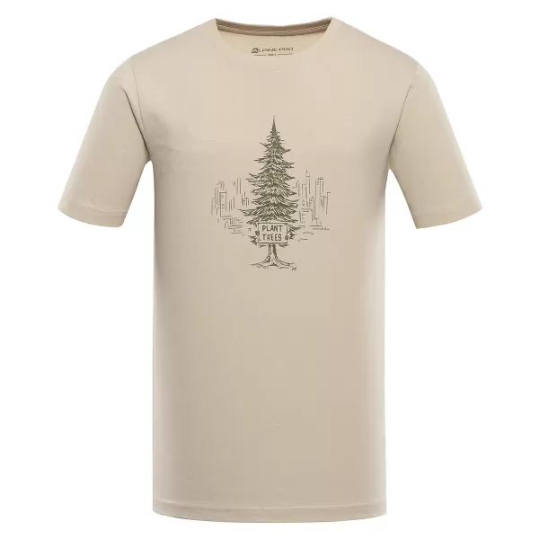  Moška majica iz organskega bombaža ALPINE PRO EKK MTSD920 BELI POPER 