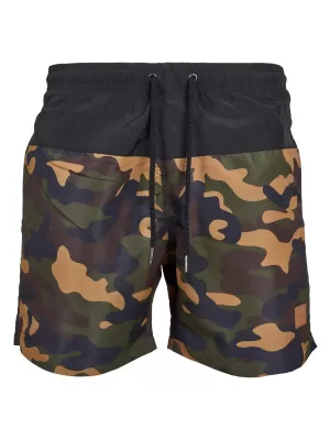 Kratke hlače URBAN CLASSICS TB1026 ČRNI/LESNI CAMO