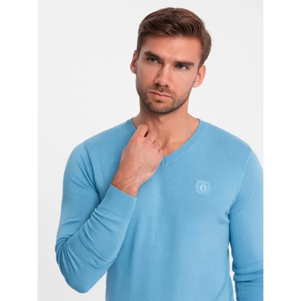  Moški pulover OMBRE OM-SWBS-0107 SVETLO MODRA 