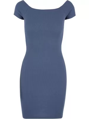 Obleka URBAN CLASSICS TB1501 VINTAGE MODRA