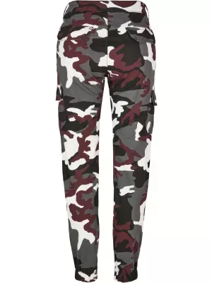 Ženske hlače URBAN CLASSICS TB3047 VINO CAMO