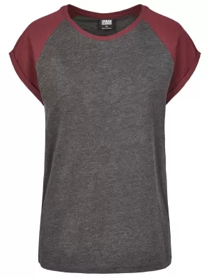 Srajca URBAN CLASSICS TB1913 OGLJE/RDEČE VINO