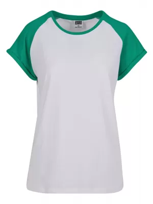Srajca URBAN CLASSICS TB1913 BELA/PRAPROT ZELENA