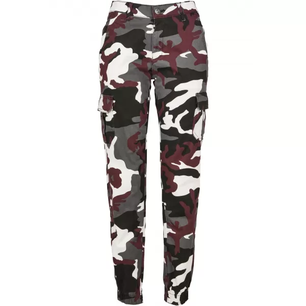  Ženske hlače URBAN CLASSICS TB3047 VINO CAMO 