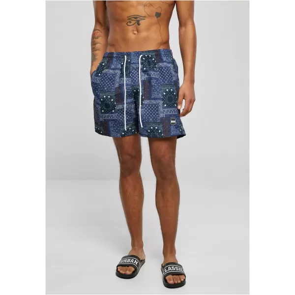  Kratke hlače URBAN CLASSICS TB2679 NAVY BANDANA AOP 