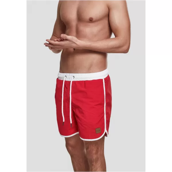  Kratke hlače URBAN CLASSICS TB2050 OGENJ RDEČE/BELO 