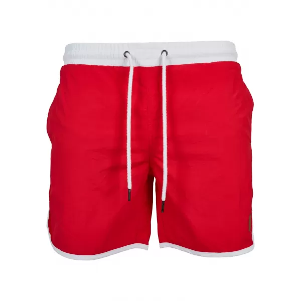  Kratke hlače URBAN CLASSICS TB2050 OGENJ RDEČE/BELO 