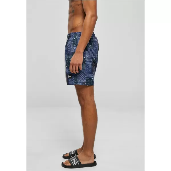  Kratke hlače URBAN CLASSICS TB2679 NAVY BANDANA AOP 