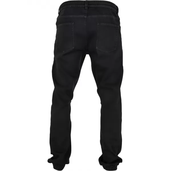  Hlače URBAN CLASSICS TB1794 PRAVA ČRNA OPRANA 