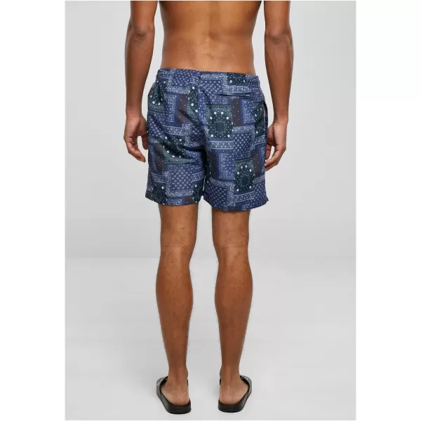  Kratke hlače URBAN CLASSICS TB2679 NAVY BANDANA AOP 