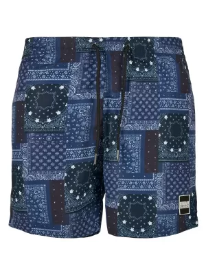Kratke hlače URBAN CLASSICS TB2679 NAVY BANDANA AOP