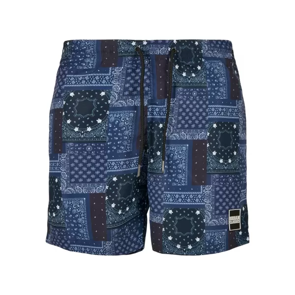  Kratke hlače URBAN CLASSICS TB2679 NAVY BANDANA AOP 