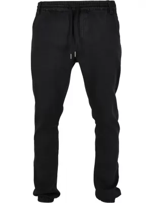 Hlače URBAN CLASSICS TB1794 PRAVA ČRNA OPRANA