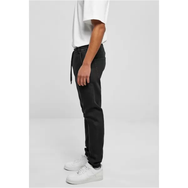  Hlače URBAN CLASSICS TB1794 PRAVA ČRNA OPRANA 
