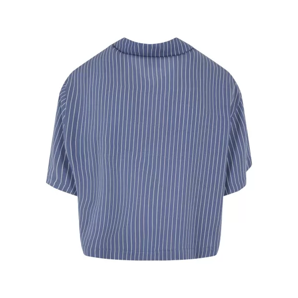  Srajca URBAN CLASSICS TB4365 VINTAGE BLUE PIN STRIPE 