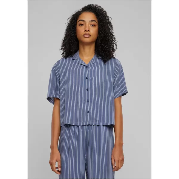  Srajca URBAN CLASSICS TB4365 VINTAGE BLUE PIN STRIPE 