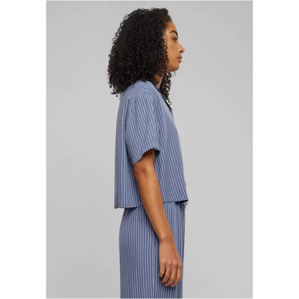  Srajca URBAN CLASSICS TB4365 VINTAGE BLUE PIN STRIPE 