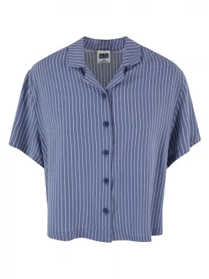 Srajca URBAN CLASSICS TB4365 VINTAGE BLUE PIN STRIPE