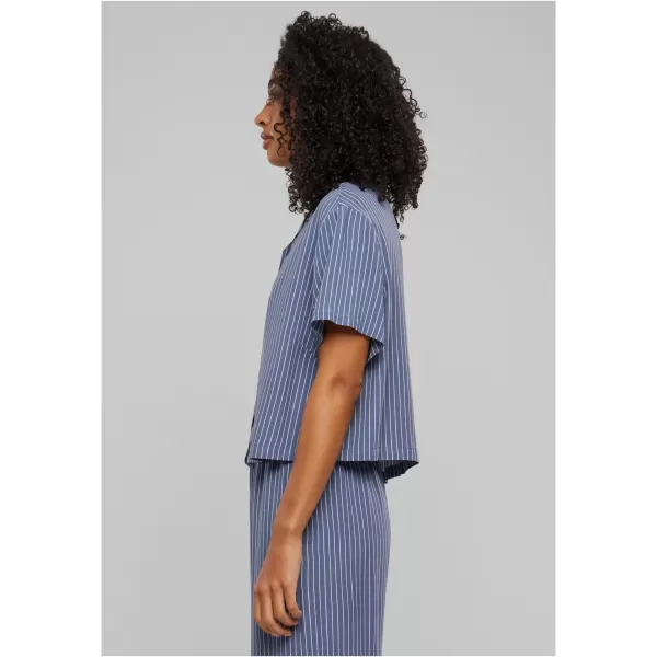  Srajca URBAN CLASSICS TB4365 VINTAGE BLUE PIN STRIPE 