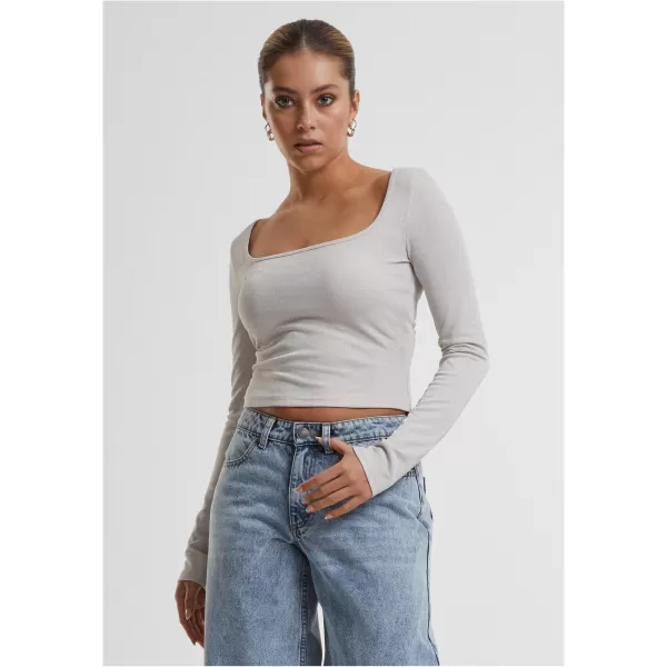  Ženska majica s kratkimi rokavi URBAN CLASSICS TB6996 BELA/PEŠČENA 