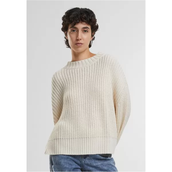  Ženski pulover URBAN CLASSICS TB7093 BELA/PEŠČENA 