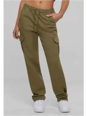 Ženske hlače URBAN CLASSICS TB6158 TINI OLIVE