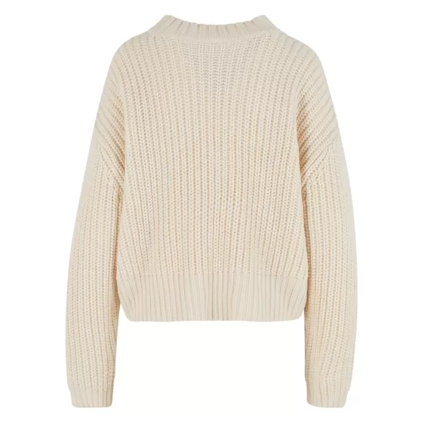  Ženski pulover URBAN CLASSICS TB7093 BELA/PEŠČENA 
