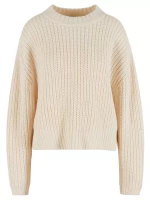 Ženski pulover URBAN CLASSICS TB7093 BELA/PEŠČENA