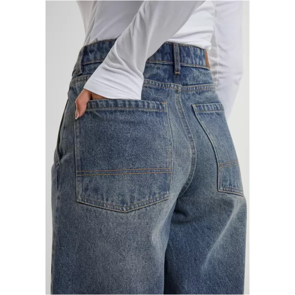  Ženske kavbojke URBAN CLASSICS TB7099 NOVA TEMNO MODRA OPRANA 