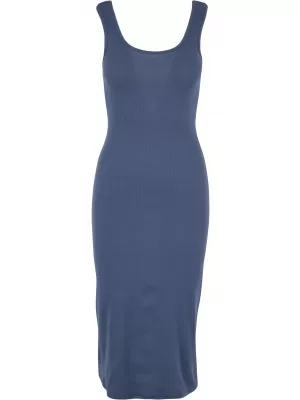 Obleka URBAN CLASSICS TB6190 VINTAGE MODRA