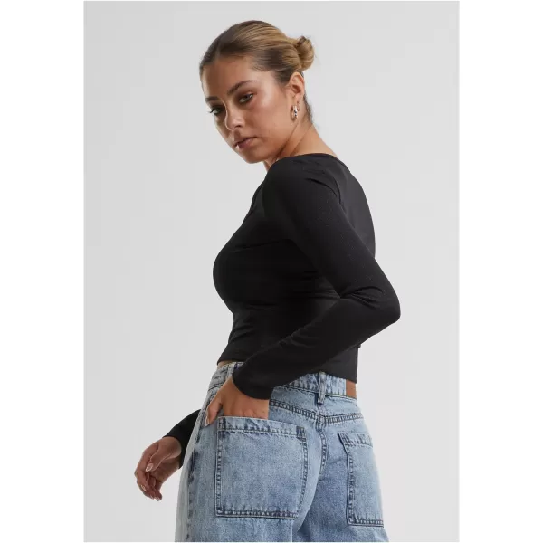  Ženska majica s kratkimi rokavi URBAN CLASSICS TB6996 ČRNA 