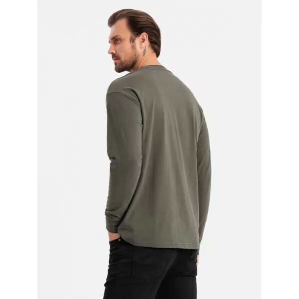  Srajca OMBRE OM-LSBC-0129 SIVO-ZELENA 