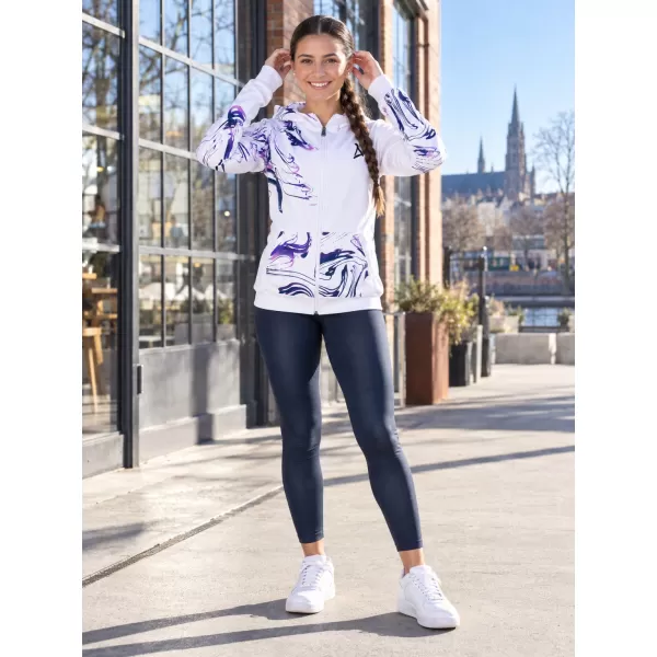  Ženska jopica na zadrgi Premium ALTISPORT VOJ/ALW064MI02 BELA -VIOLET 
