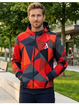 Moški vrhunski pulover z zadrgo ALTISPORT VOJ/ALM007MI02 RDEČA