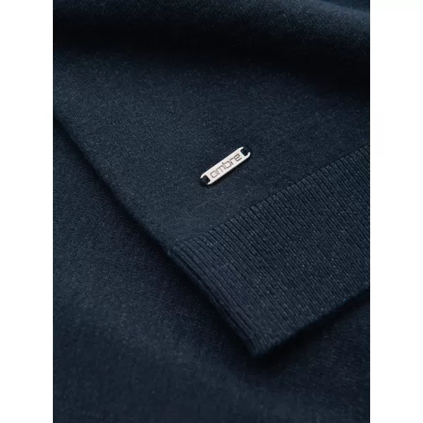  Moški pulover OMBRE OM-SWTN-0125 MORNARSKO MODRO 