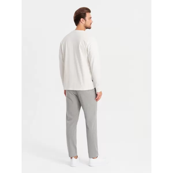  Srajca OMBRE OM-LSBC-0129 SMETANA 