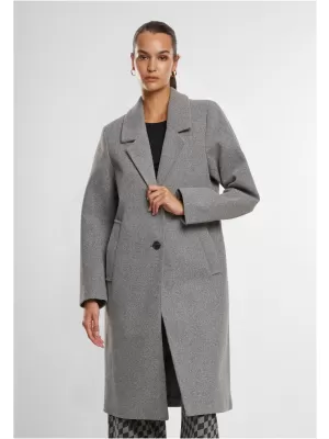 Ženski plašč URBAN CLASSICS TB7075 TEMNO SIV MELANGE