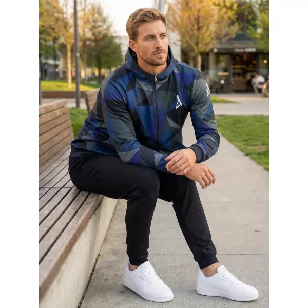  Moški vrhunski pulover z zadrgo ALTISPORT VOJ/ALM007MI02 TEMNO MODRA 